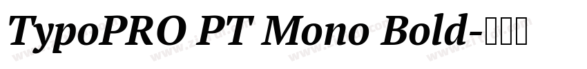TypoPRO PT Mono Bold字体转换